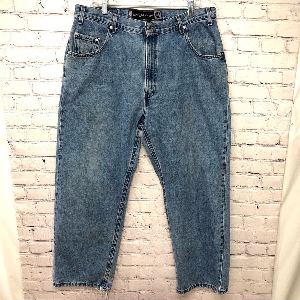Vtg Levis Silvertab Jeans Loose Fit Baggy Skater Y2K Sz 38X29